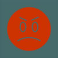 Angry Face Icon Design vector