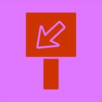Diagonal Down Left Arrow Icon Design vector