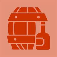 Wine Barrel Icon Design vector