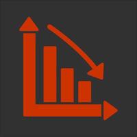 Chart Down Icon Design vector