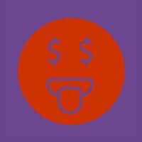 Money-Mouth Face Icon Design vector