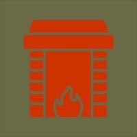 Fireplace Icon Design vector