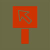 Diagonal Up Left Arrow Icon Design vector
