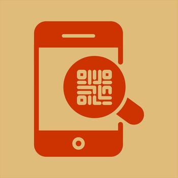 qr código autenticación icono diseño vector