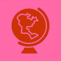 Earth Globe Americas Icon Design vector