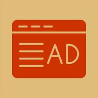 Ad Placement Icon Design vector