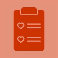 Wishlist Icon Design vector