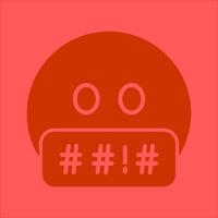 Face with Symbols on Mouth Icon Design vector