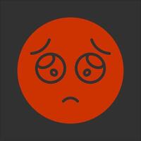 Pleading Face Icon Design vector