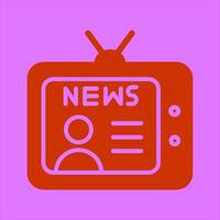 Newsreader Icon Design vector