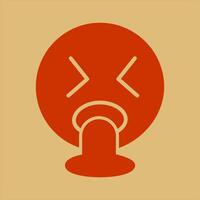 Face Vomiting Icon Design vector