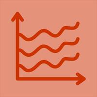 Spline Chart Icon Design vector
