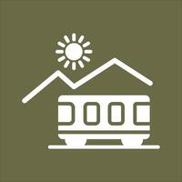 Mountain Railway Icon Design vector