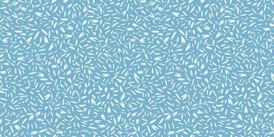 Seamless abstract pattern with soft blue background and scattered white organic strokes. Plain minimalist print for fabric, gift wrapping, stationery, home decor, and modern digital designs. vector