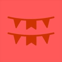 Bunting Flags Icon Design vector