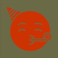Partying Face Icon Design vector