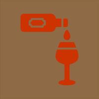 Wine Poured Icon Design vector