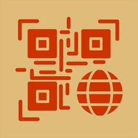 QR Code Website Icon Design vector