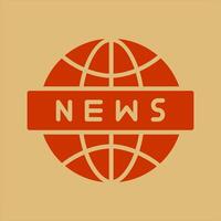 News Globe Icon Design vector