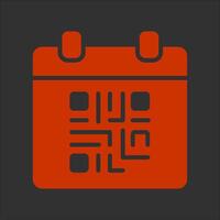 QR Code Calendar Icon Design vector