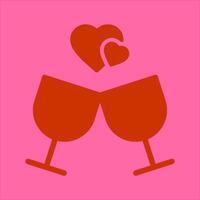 Wine Glass with Cheers Icon Design vector