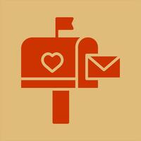Mailbox with Mail Icon Design vector