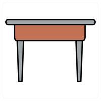 Table and round icon concept vector