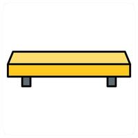 Table and round icon concept vector