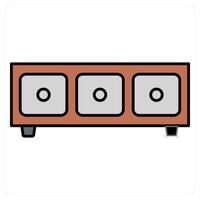 Drawers and almirah icon concept vector