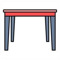 Table and round icon concept vector
