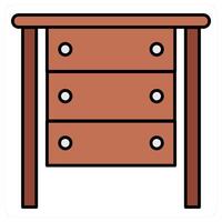 Table Drawer and drawer icon concept vector