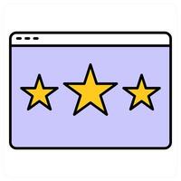 Web Ratings and web feedback icon concept vector