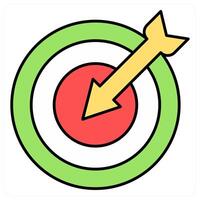 Target and mission icon concept vector