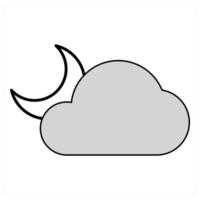 Night and moon icon concept vector