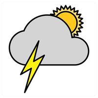 Cloudy Day and overcast icon concept vector