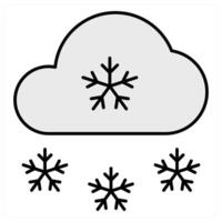 Snowfall and snow icon concept vector