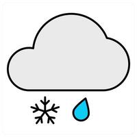 Snowfall and snow icon concept vector