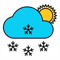 Snowfall and snow icon concept vector