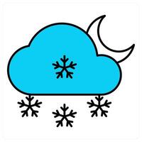 Snowfall and snow icon concept vector