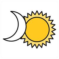 Sun Moon and stars icon concept vector