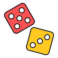 Dice and play icon concept vector