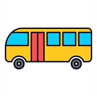 Toy Bus and school bus icon concept vector