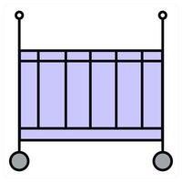 Baby Cot and toddler icon concept vector
