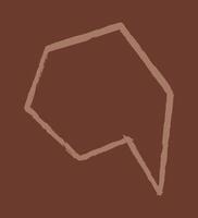 Dialog box in the form of a polygon color. Doodle clip art illustration. vector