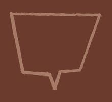 Speech bubble in the shape of a rectangular color. Doodle clip art illustration. vector