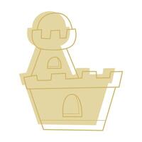 A sand castle color. Clip art for your projects. vector