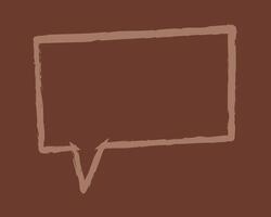 Rectangular shape dialog box hand draw color. Doodle clip art illustration. vector