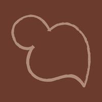 Speech bubble in the shape of a cloud color. Doodle clip art illustration. vector