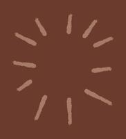 Dialog box in the form of sun rays color. Doodle clip art illustration. vector