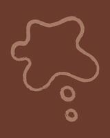A dialog box in the form of a spot color. Doodle clip art illustration. vector